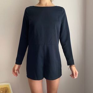 Navy Blue Romper with open back